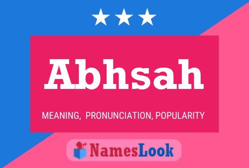 Abhsah Name Poster