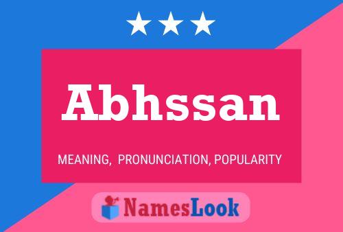 Abhssan Name Poster