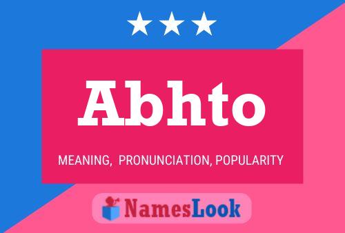 Abhto Name Poster