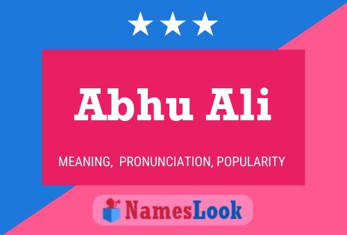 Abhu Ali Name Poster