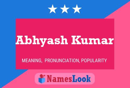 Abhyash Kumar Name Poster