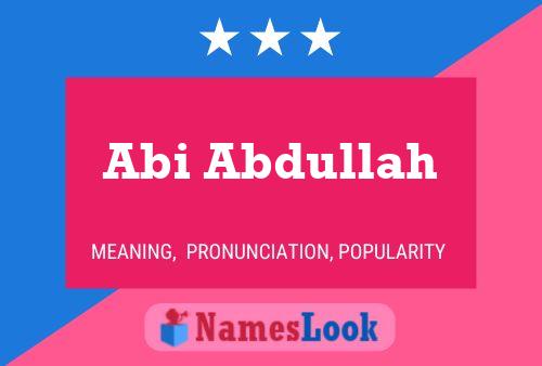 Abi Abdullah Name Poster