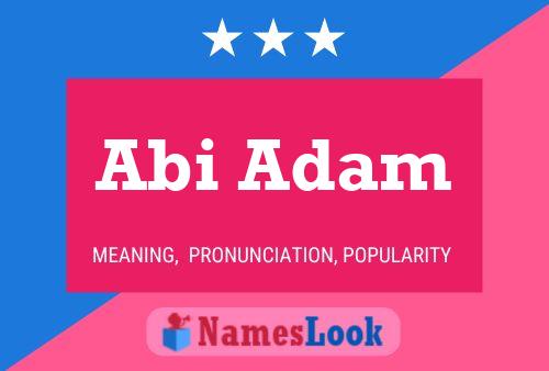 Abi Adam Name Poster