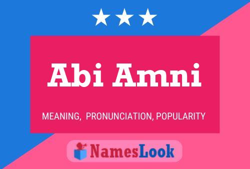 Abi Amni Name Poster