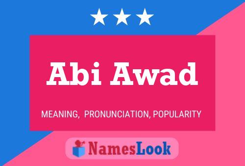 Abi Awad Name Poster