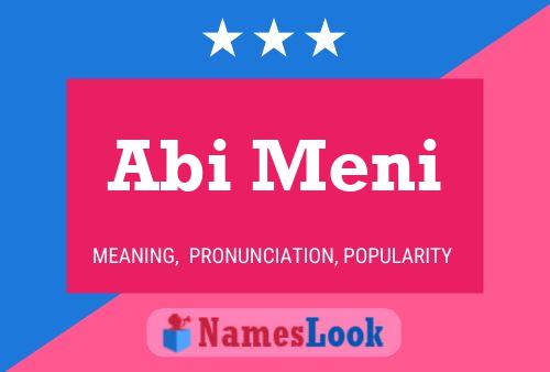 Abi Meni Name Poster