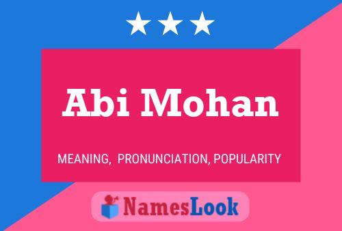 Abi Mohan Name Poster