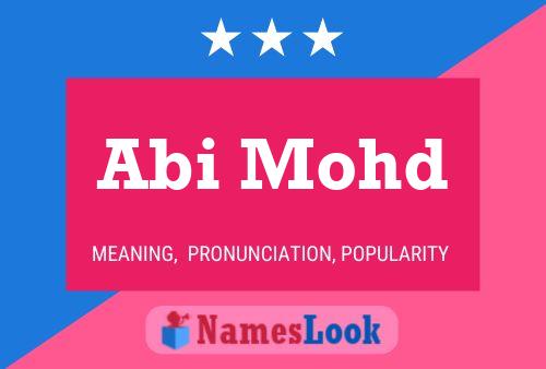 Abi Mohd Name Poster