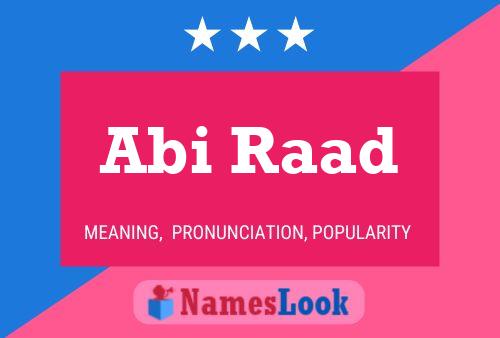 Abi Raad Name Poster