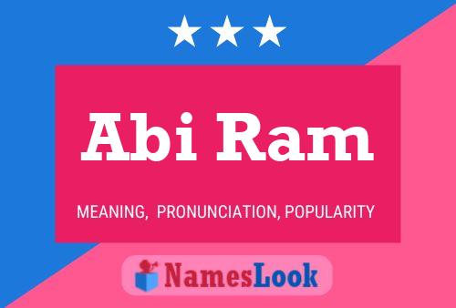 Abi Ram Name Poster