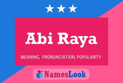 Abi Raya Name Poster