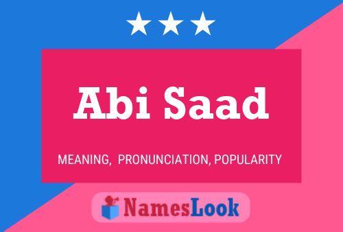 Abi Saad Name Poster