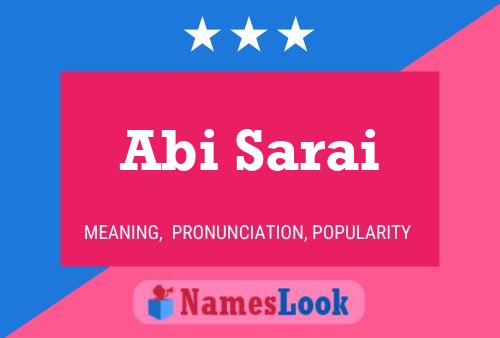 Abi Sarai Name Poster