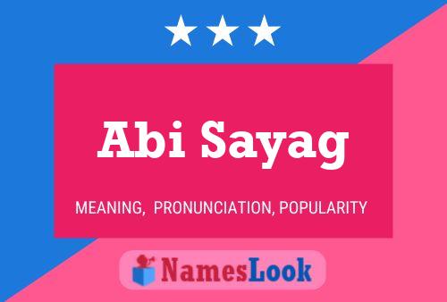 Abi Sayag Name Poster