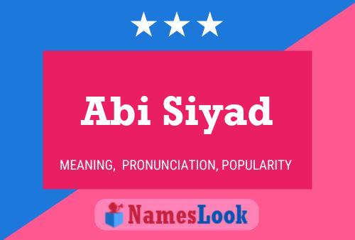 Abi Siyad Name Poster