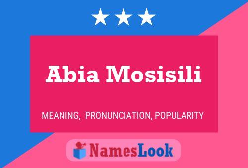 Abia Mosisili Name Poster