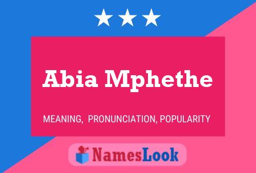 Abia Mphethe Name Poster