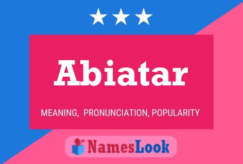 Abiatar Name Poster