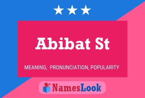 Abibat St Name Poster