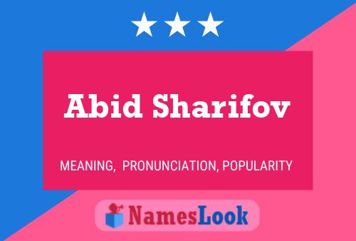 Abid Sharifov Name Poster