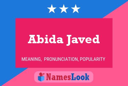 Abida Javed Name Poster