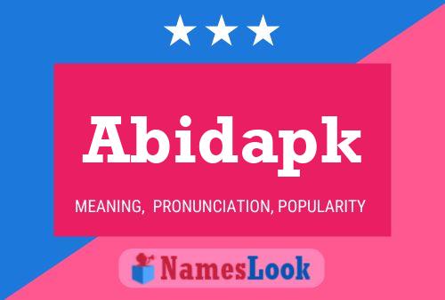 Abidapk Name Poster