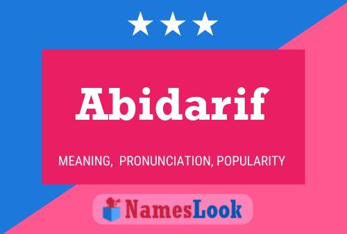 Abidarif Name Poster