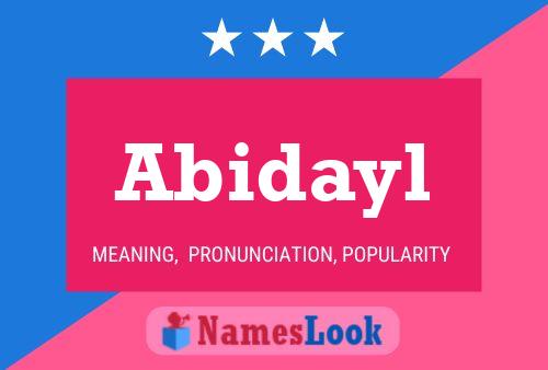 Abidayl Name Poster