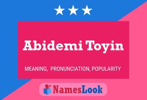 Abidemi Toyin Name Poster