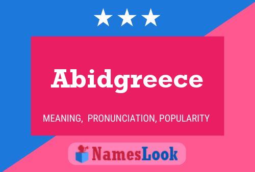 Abidgreece Name Poster