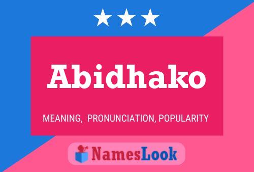 Abidhako Name Poster