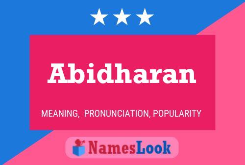 Abidharan Name Poster