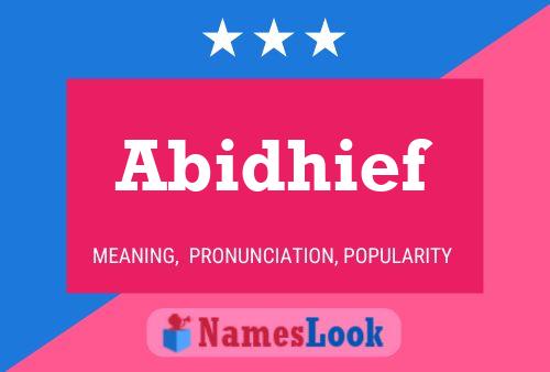 Abidhief Name Poster