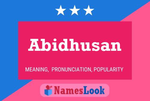 Abidhusan Name Poster