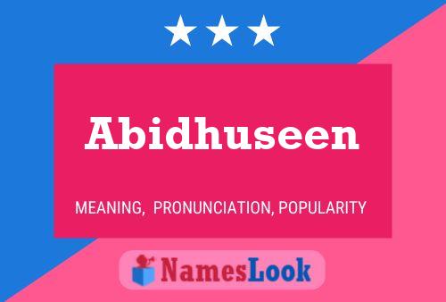 Abidhuseen Name Poster