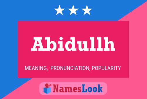 Abidullh Name Poster