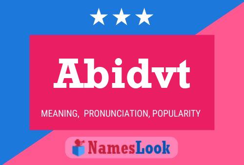 Abidvt Name Poster