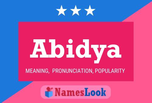 Abidya Name Poster