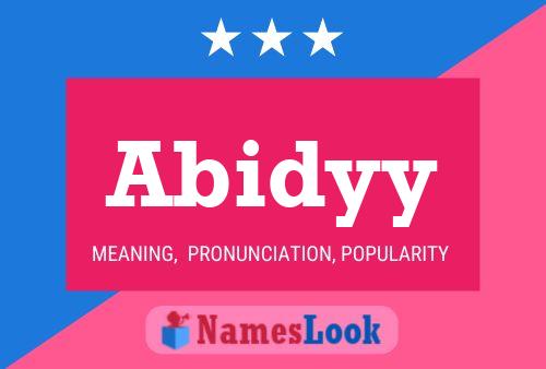 Abidyy Name Poster