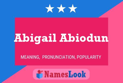 Abigail Abiodun Name Poster