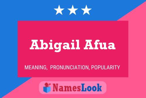 Abigail Afua Name Poster