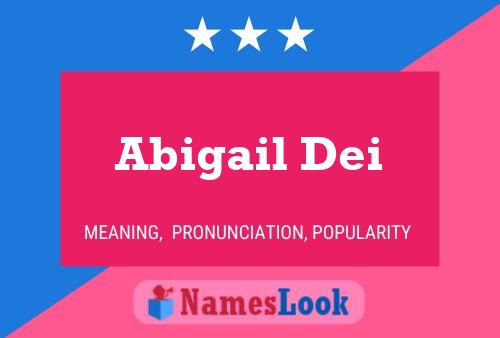 Abigail Dei Name Poster