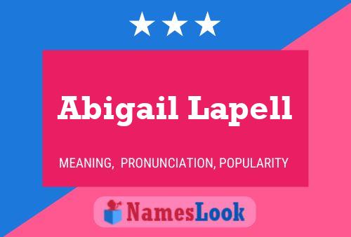 Abigail Lapell Name Poster