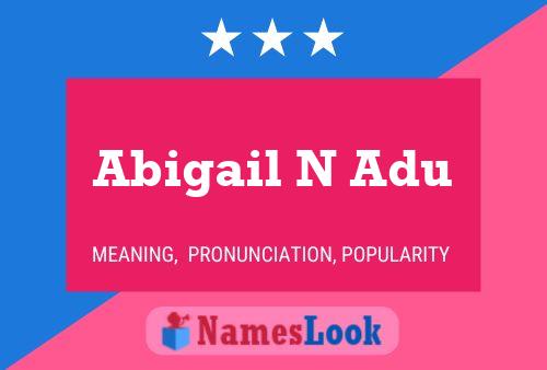 Abigail N Adu Name Poster