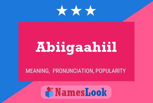 Abiigaahiil Name Poster