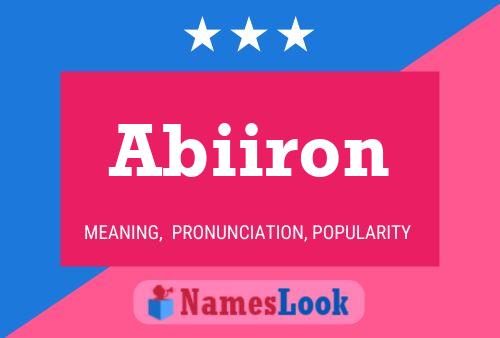 Abiiron Name Poster