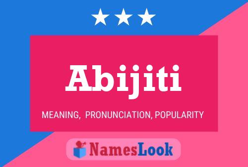 Abijiti Name Poster