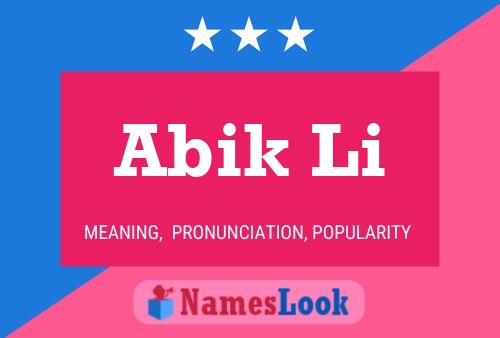 Abik Li Name Poster