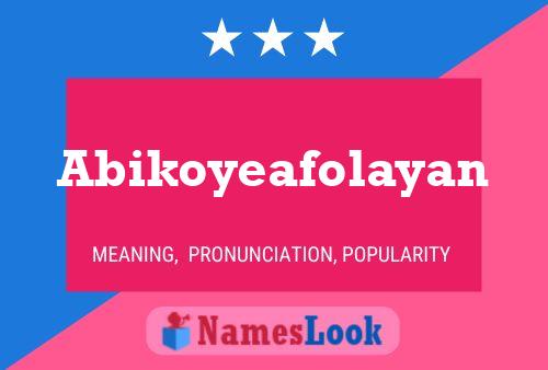 Abikoyeafolayan Name Poster