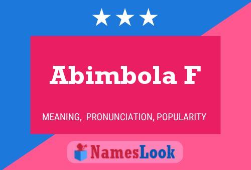 Abimbola F Name Poster